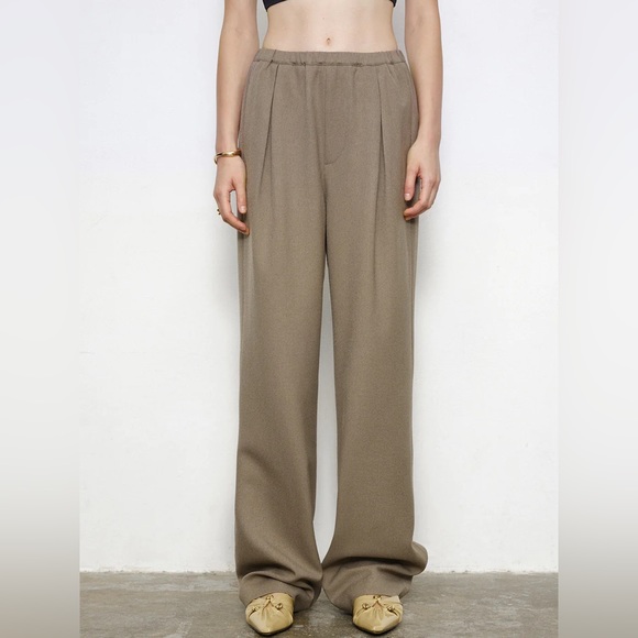 City Stroll Camel Oversized Wide Leg Suit Set - Picture 6 of 15